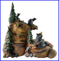 Big Sky Carvers Bearfoots MOUNTAIN FOUNTAIN Bear Statue By Jeff Fleming NO PUMP