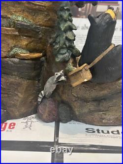 Big Sky Carvers Bearfoots MOUNTAIN FOUNTAIN Bear Statue By Jeff Fleming NO PUMP