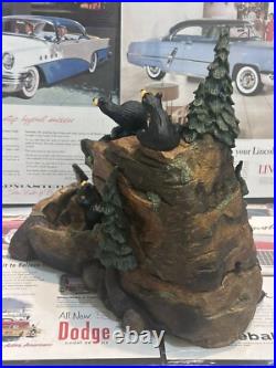 Big Sky Carvers Bearfoots MOUNTAIN FOUNTAIN Bear Statue By Jeff Fleming NO PUMP
