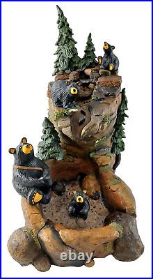 Big Sky Carvers Bearfoots MOUNTAIN FOUNTAIN Bear Statue By Jeff Fleming NO PUMP