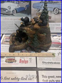 Big Sky Carvers Bearfoots MOUNTAIN FOUNTAIN Bear Statue By Jeff Fleming NO PUMP