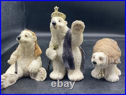 Big Sky Carvers Bearfoots Polartivity II Phyllis Driscol 3 Pc Nativity In Box