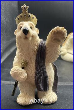 Big Sky Carvers Bearfoots Polartivity II Phyllis Driscol 3 Pc Nativity In Box