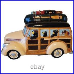 Big Sky Carvers Bearfoots Woodie Woody Wagon Cookie Jar Jeff Fleming Cabin