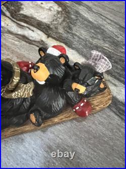 Big Sky Carvers Bearfoots toboggan family Figurine LTD Edition Jeff Fleming