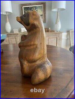 Big Sky Carvers Bears Raccoon Emily Rare And Vintage Wood Carved