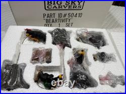 Big Sky Carvers Beartivity 9pc Set 50410 In Original Box Nativity 2 extra pieces
