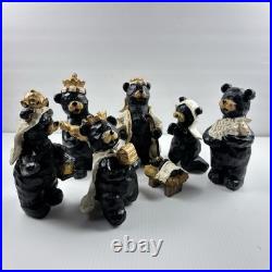 Big Sky Carvers Beartivity Bearfoots Nativity 7 Piece