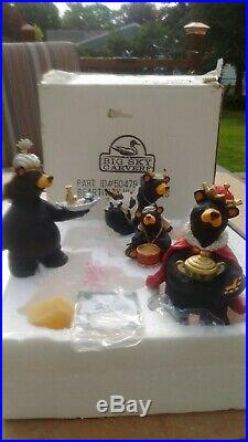 Big Sky Carvers Beartivity III Nativity Bears Excellent Condition NEVER USED