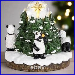 Big Sky Carvers Beartivity Musical Snowglobe Bearfoots Light Up Black Bear