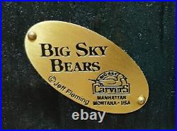 Big Sky Carvers Big Sky Bears 12 Carved Wooden Bear withFish Jeff Fleming Montana