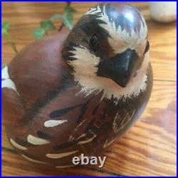 Big Sky Carvers Bird Decoy Partridge Grouse Signed Hand Painted Judy Kreitinger