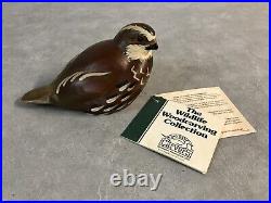 Big Sky Carvers Bobwhite Quail Pine Wood Sculpture Figure Signed Larry Houser