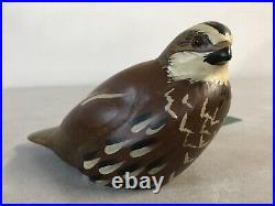 Big Sky Carvers Bobwhite Quail Pine Wood Sculpture Figure Signed Larry Houser