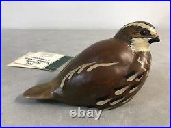 Big Sky Carvers Bobwhite Quail Pine Wood Sculpture Figure Signed Larry Houser