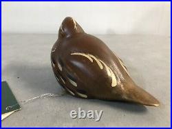 Big Sky Carvers Bobwhite Quail Pine Wood Sculpture Figure Signed Larry Houser