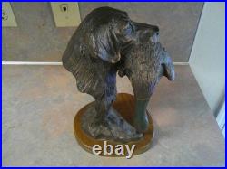 Big Sky Carvers Bradford Williams The Mentor Hunting Dog & Duck Sculpture