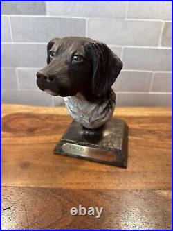 Big Sky Carvers Brittany Spaniel Sculpture Montana Workshop Handcrafted