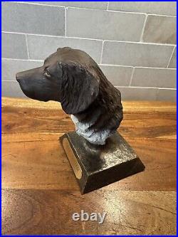 Big Sky Carvers Brittany Spaniel Sculpture Montana Workshop Handcrafted