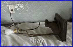 Big Sky Carvers Bronze Sculpture Lamp The World of Labrador Retrievers Rare VTG