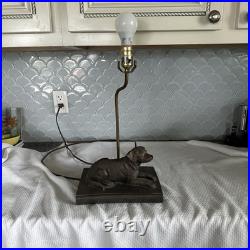 Big Sky Carvers Bronze Sculpture Lamp The World of Labrador Retrievers Rare VTG