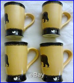 Big Sky Carvers Brushwerks Bear Dishes 16 pieces (4) 4 place settings Bearfoots
