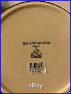Big Sky Carvers Brushwerks Moose Stoneware 4-pc Baker Canister Set, Black Yellow