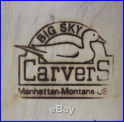 Big Sky Carvers By Sally McMurry Carved Wood Duck Drake and Hand Painted (RCR)