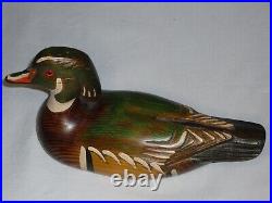 Big Sky Carvers CL Wood Duck Hand Carved Duck Decoy Signed Crafted 2004 with Box