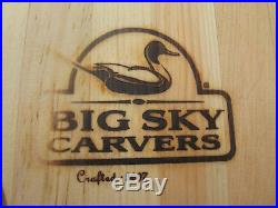 Big Sky Carvers Canadian Geese Wood Carved Glass Eyes Artist Signed 2007