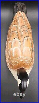 Big Sky Carvers Canadian Goose Wooden Carved Painted Decoy Signed By Artist