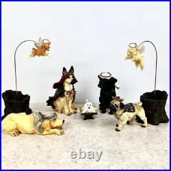 Big Sky Carvers Canine Dog Christmas Nativity 9-Piece Set Plus Wooden Manger