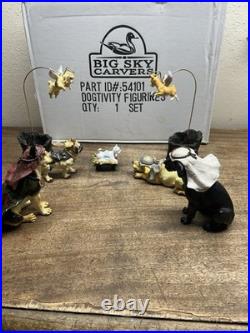 Big Sky Carvers Canine Dogtivity Dog Nativity 9 Piece Set with original box