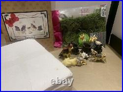 Big Sky Carvers Canine Dogtivity Set Dog Nativity Figures 9pc box & New Moss OOP