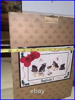 Big Sky Carvers Canine Dogtivity Set Dog Nativity Figures 9pc box & New Moss OOP