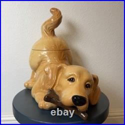 Big Sky Carvers Canine Kitchen Collection Golden Retriever Cookie Jar 2001 Rare