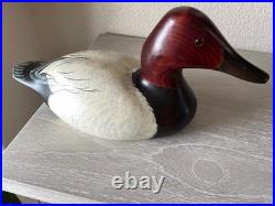Big Sky Carvers Canvasback Drake carving signed