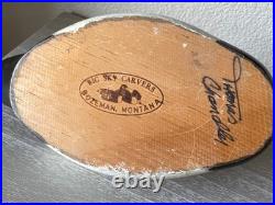 Big Sky Carvers Canvasback Drake carving signed