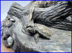 Big Sky Carvers Canvasback FigurineHideaway Bronze on Wood Base WithCOA 10x5