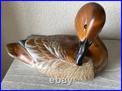 Big Sky Carvers Canvasback Hen carving signed