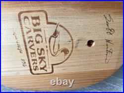 Big Sky Carvers Canvasback Hen carving signed