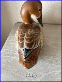 Big Sky Carvers Canvasback Hen carving signed