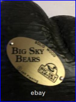 Big Sky Carvers Carved Wood Lounging Black Bearfoots Bear Jeff Fleming 10 1/2