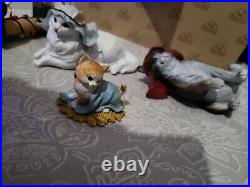 Big Sky Carvers Cativity Cat Nativity Set I II III Pre Owned