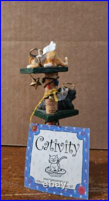 Big Sky Carvers Cativity I-Cat Nativity-Mary, Joseph, Jesus, Angels -Damage