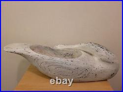 Big Sky Carvers Ceramic Swan Centerpiece Bowl Dish Chipped and Repaired Beak