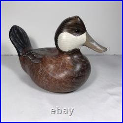 Big Sky Carvers Chris Linn Carved Wood Ruddy Duck Figurine Wooden Statue