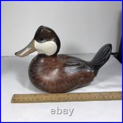 Big Sky Carvers Chris Linn Carved Wood Ruddy Duck Figurine Wooden Statue