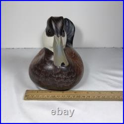 Big Sky Carvers Chris Linn Carved Wood Ruddy Duck Figurine Wooden Statue