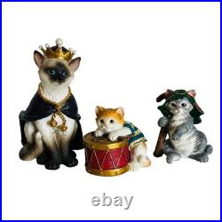 Big Sky Carvers Christmas Cativity II Cats Vintage Figurine Set of 3